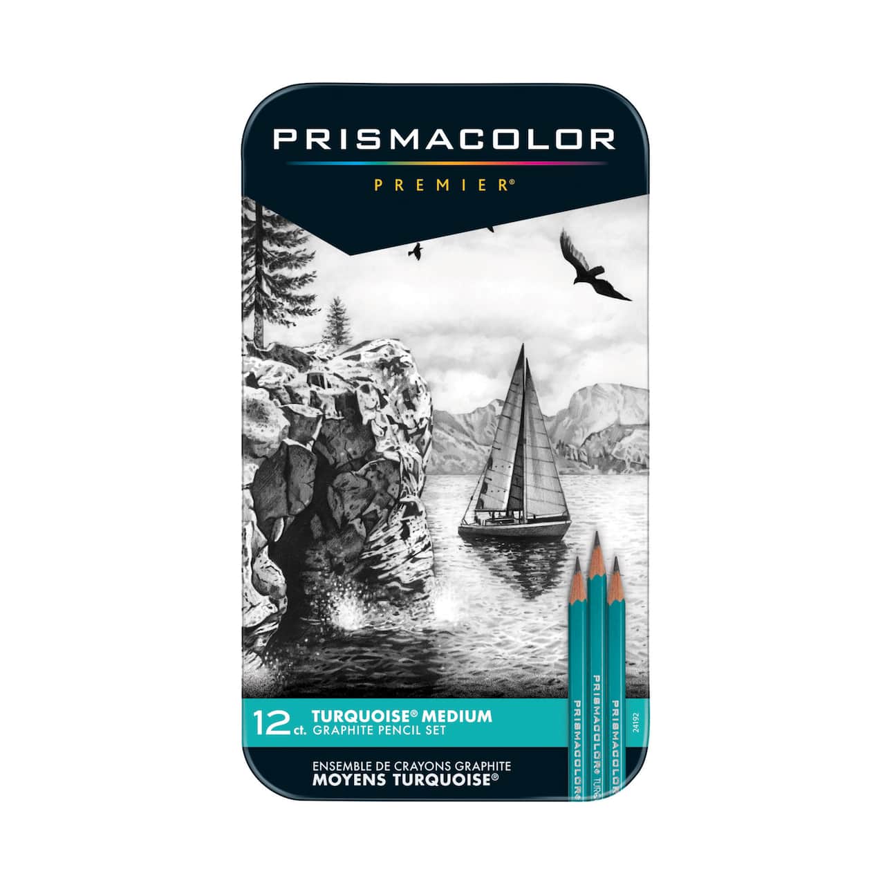 6 Packs: 12 ct. (72 total) Prismacolor® Premier® Turquoise Medium Graphite  Pencil Set